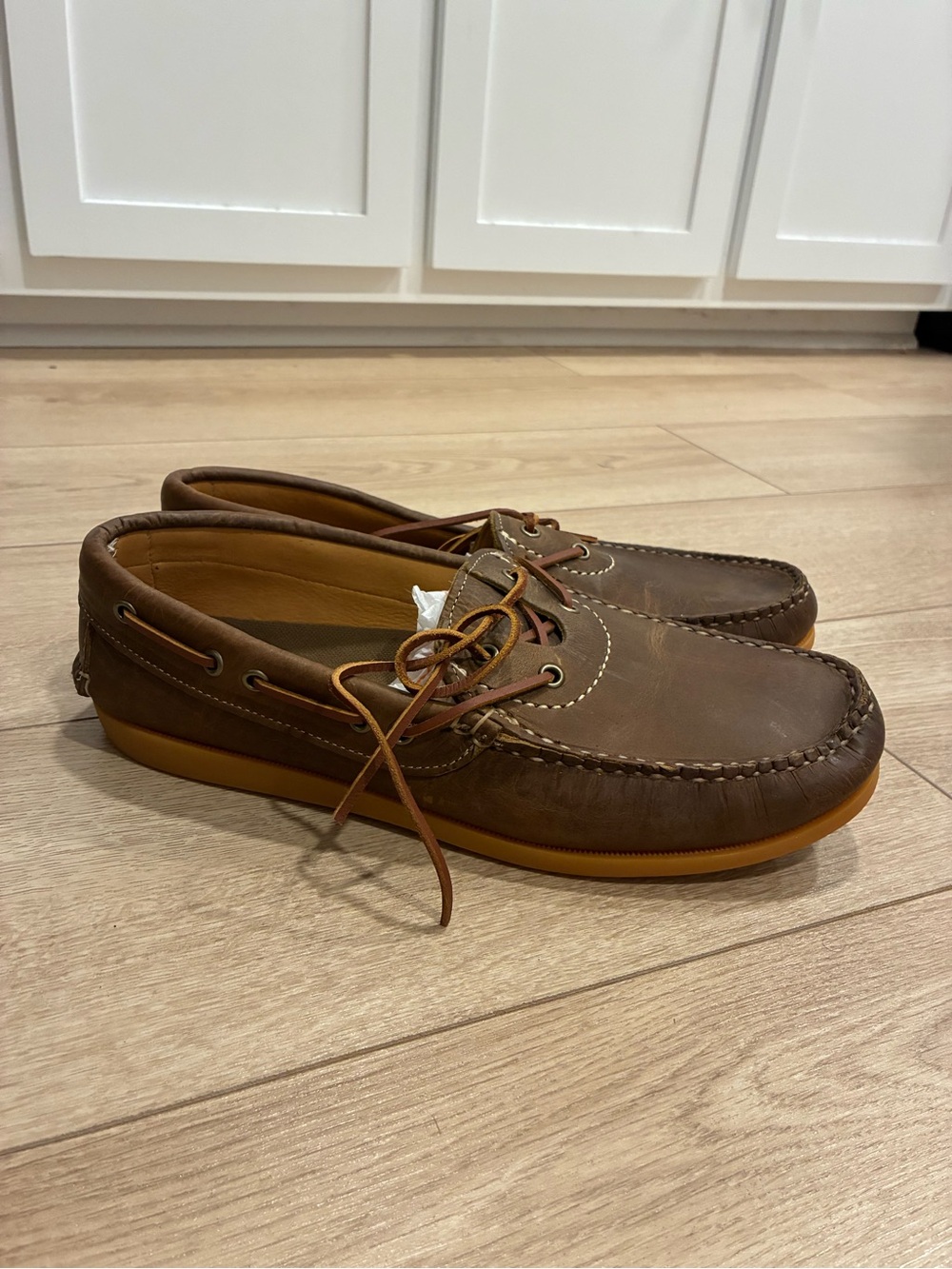 NEW Easymoc Men’s Trooper Moc Loafers Crazy Horse Brown Made in USA Size 11.5
